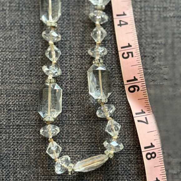 Elegant transparent Beaded Necklace by LOFT - 18” long - Picture 4 of 8
